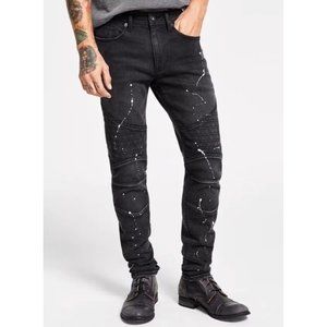 Heroes Motors Men's Moto Super-Slim Fit Jeans 30x32 New